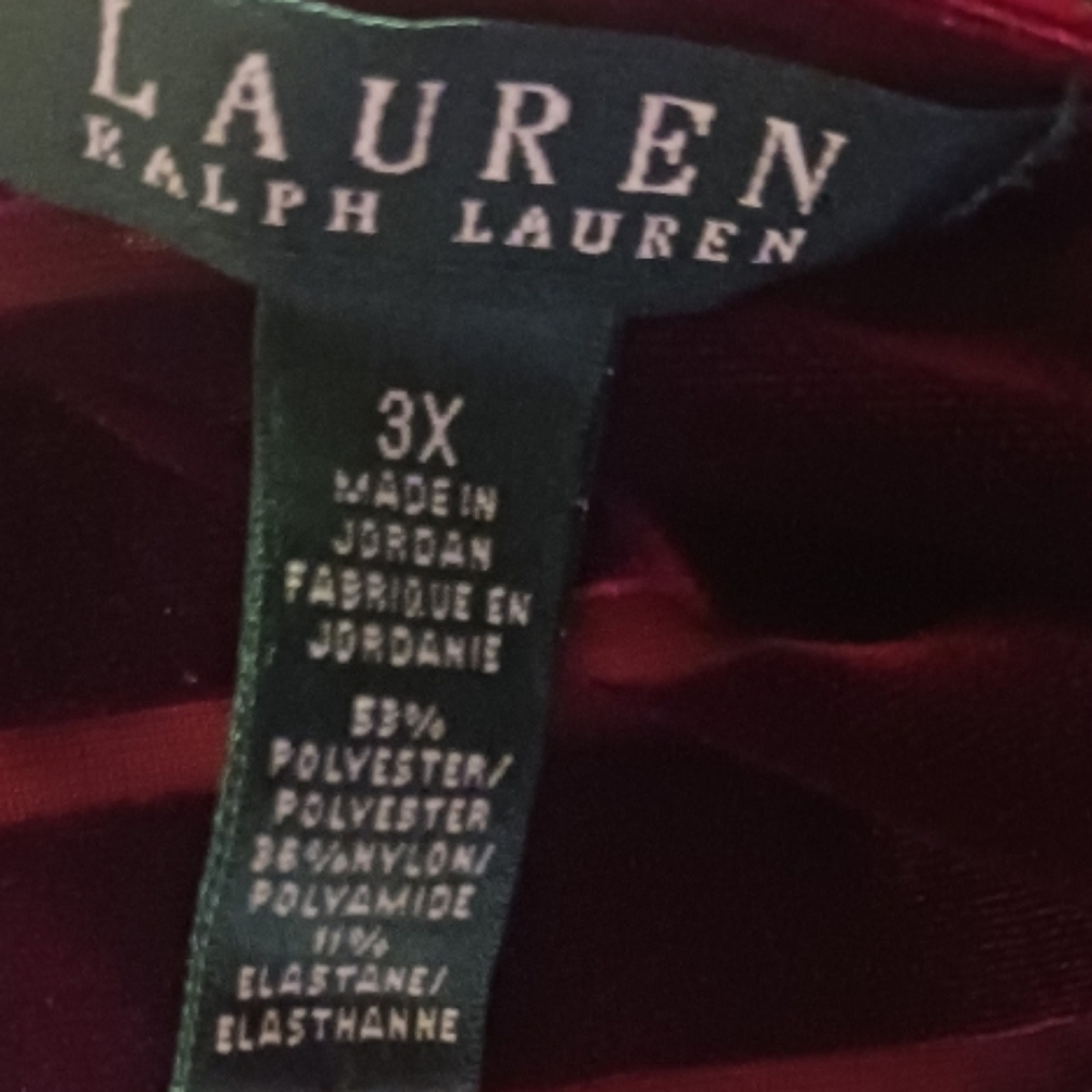 Ralph Lauren Maroon Striped Long Sleeve Top - Picture 2 of 4